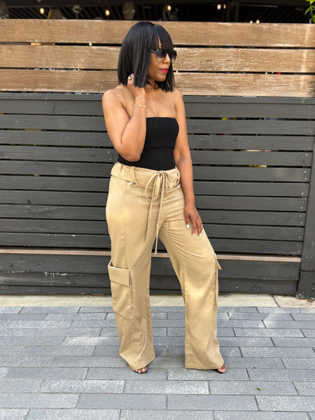 Cargo Waist Tie Pants - FINAL SALE