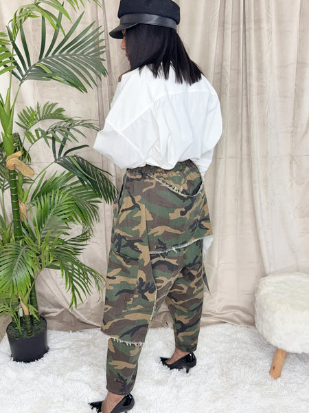 Sahara Camo Denim Harem