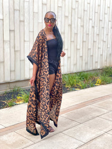 Jennifer Leopard Kimono