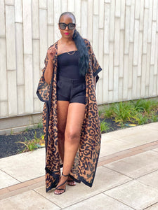 Jennifer Leopard Kimono